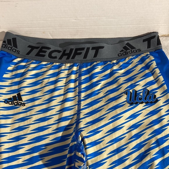 Mens Adidas UCLA Techfit Bruin Power Workout Leggings - Picture 2 of 5